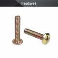 Mromax M8 X 40mm Carbon Steel Male Thread Phillips Flat Head Bolt Screw Full Suitable For Double Bed Furniture Tv Rack Wall