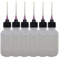 Applicator Bottle With 16 Gauge Stainless Steel Needle For Weld On Acrylic Solvent Cement 2 Oz Clear Plastic Bottles 6 Pack 