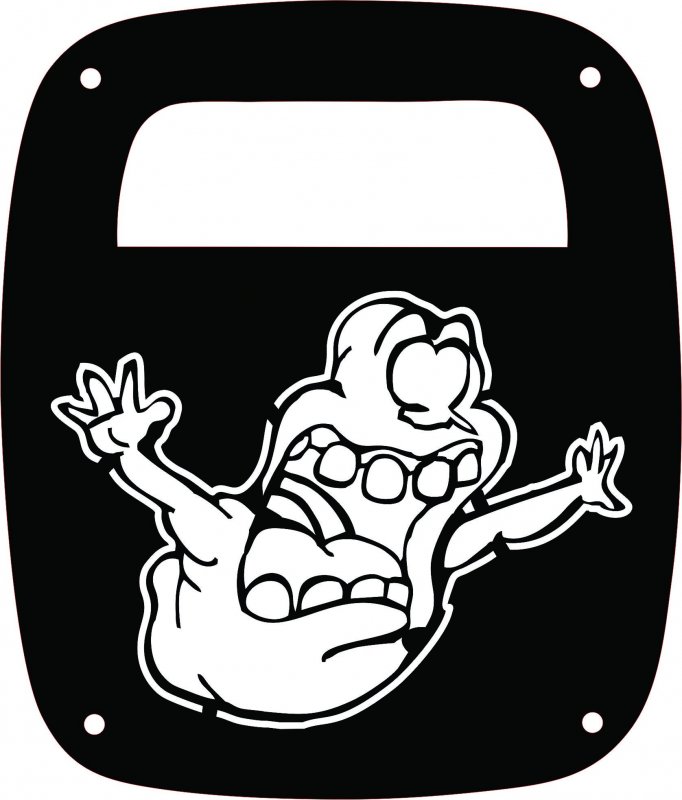 Jeeptails Ghostbusters Slimer Tail Lamp Light Covers For Jeep Wrangler Yj And Tjs Black Set Of 2
