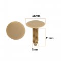 Uxcell 7mm Hole Plastic Rivets Clips Beige 47 Pcs