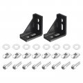 2set Inside Corner Bracket Gusset Kits 58x58x29mm 3060 Angle Connector For European 3030 Series Aluminum Profile Black 8 X 