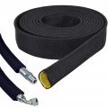 Electriduct 2 Hydraulic Hose Burst Protection Sleeving Nylon Guard Protector Sleeve 10 Feet Black With Yellow Inner Liner 