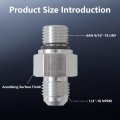 Transmission Adapter Fittings 6an Male Flare To 1 4 In Npsm For Th350 Th400 4l60e 700r4 200 4r Tr6060 Aod 4r100 4r70w C5 Silver