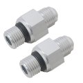 Transmission Adapter Fittings 6an Male Flare To 1 4 In Npsm For Th350 Th400 4l60e 700r4 200 4r Tr6060 Aod 4r100 4r70w C5 Silver