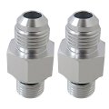 Silver Transmission Adapter Fittings Front And Rear 6an Male Flare To 1 4 Npsm With Sealing For Th350 Th400 4l60e 700r4 200-4r 