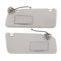 Gray Sun Visor Driver And Passenger Side With Mirror Light Replacement For Ram 1500 2500 3500 2013-2018 1vf25bd1ad 1vf24bd1ad 