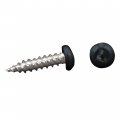8 Pan Head Machine Screws 1 In Length Square Drive Black Finish Pack Of 50 Psq50bl8x1 