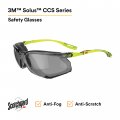 3m Safety Glasses Solus Ccs Series Ansi Z87 Scotchgard Anti-fog Coating Gray Lens Corded Ear Plug Control System Removable Foam