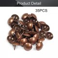 Mromax 35pcs 0 75 Head Dia Iron Upholstery Nails Tacks Antique Metal Round Thumb Push Pins For Furniture Decoration Chair