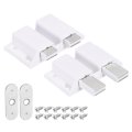 2 Pcs Magnetic Push Latches For Cabinet Door 1 5x2 56 Inch To Open Latch Hardware Hidden Release Drawer Pull On Closet Touch 