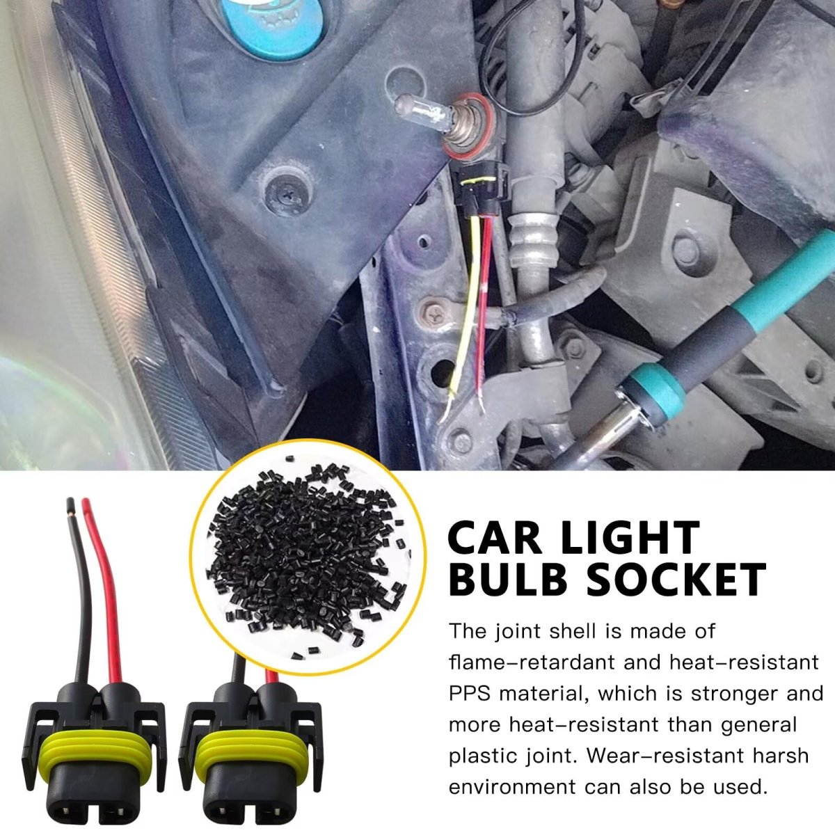 Pigtail Female S-h11 Head Light Low Beam Bulb Fit For Dodge Grand Caravan Sxt Plus Mini Passenger Van 4-door 3 6l 3604cc 220cu