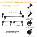 Uxcell 4pcs Front Rear Sway Bar Links Stabilizer Enda Link Suspension Kit Ford Edge Fusion 2013-2018 For Lincoln Mkx Mkz
