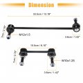 Uxcell 4pcs Front Rear Sway Bar Links Stabilizer Enda Link Suspension Kit Ford Edge Fusion 2013-2018 For Lincoln Mkx Mkz