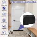 Uxcell Door Brush Bottom Sweep H-shape Aluminum Alloy Base With 3 9-inch Pp For Home Industrial 35-inch L Black