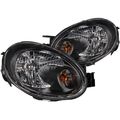 Headlightsdepot Black Housing Halogen Headlights For Dodge Neon 2003-2005 Includes Left Driver And Right Passenger Side 