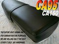 Seat Cover For Honda Ca95 And Ca160 Touring 150 Black Marine Vinyl With Reinforced Passenger Strap Part Number 098c