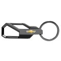 Chevrolet Golden Logo Gunmetal Black Carabiner-style Snap Hook Metal Key Chain Official Licensed 