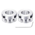 2pcs Single Groove Pulley 16mm Fixed Bore 30mm Outer Diameter Aluminum Alloy Mechanical Belt With Hex Wrench For 6mm Pu Round 