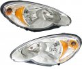 Evan Fischer Headlight Set For 2006-2010 Chrysler Pt Cruiser Assembly With Bulb Left And Right 
