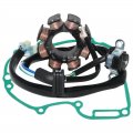 Stator Assy Regulator Rectifier Gasket Set Compatible With For Honda Crf250 Crf250r 2004-2009 Oem 31120-krn-670 Magneto Cover