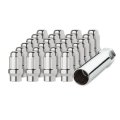 24 Chrome 12x1 25 Closed End Et Spline Tuner Lug Nuts For Aftermarket Wheels 60 Degrees Conical Seat Lce3l5hcsch04024 With 