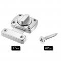 Uxcell Rotate Bolt Latch Zinc Alloy Security Door Lock Gate Latches For Cabinet Furniture Bathroom Window 2 6x2 Silver 1pcs