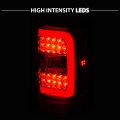Amerilite For 2001-2011 Ford Ranger C-type Led Tube Crystal Chrome Replacement Brake Tail Lights Passenger And Driver Side