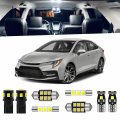 6 Piece Led Interior Light Kit For 2003 2021 Toyota Corolla Xenon White 6000k Lighting Package With License Plate Lights And 