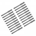 Uxcell 20 Pcs Slotted Screwdriver Bits 5mm 2 6 Length 1 4 Hex Shank Magnetic Flat Head Drive Bit Holder For Power Drill Impact