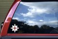 Stickertalk Red And Black Compass Rose 4 Inches By 
