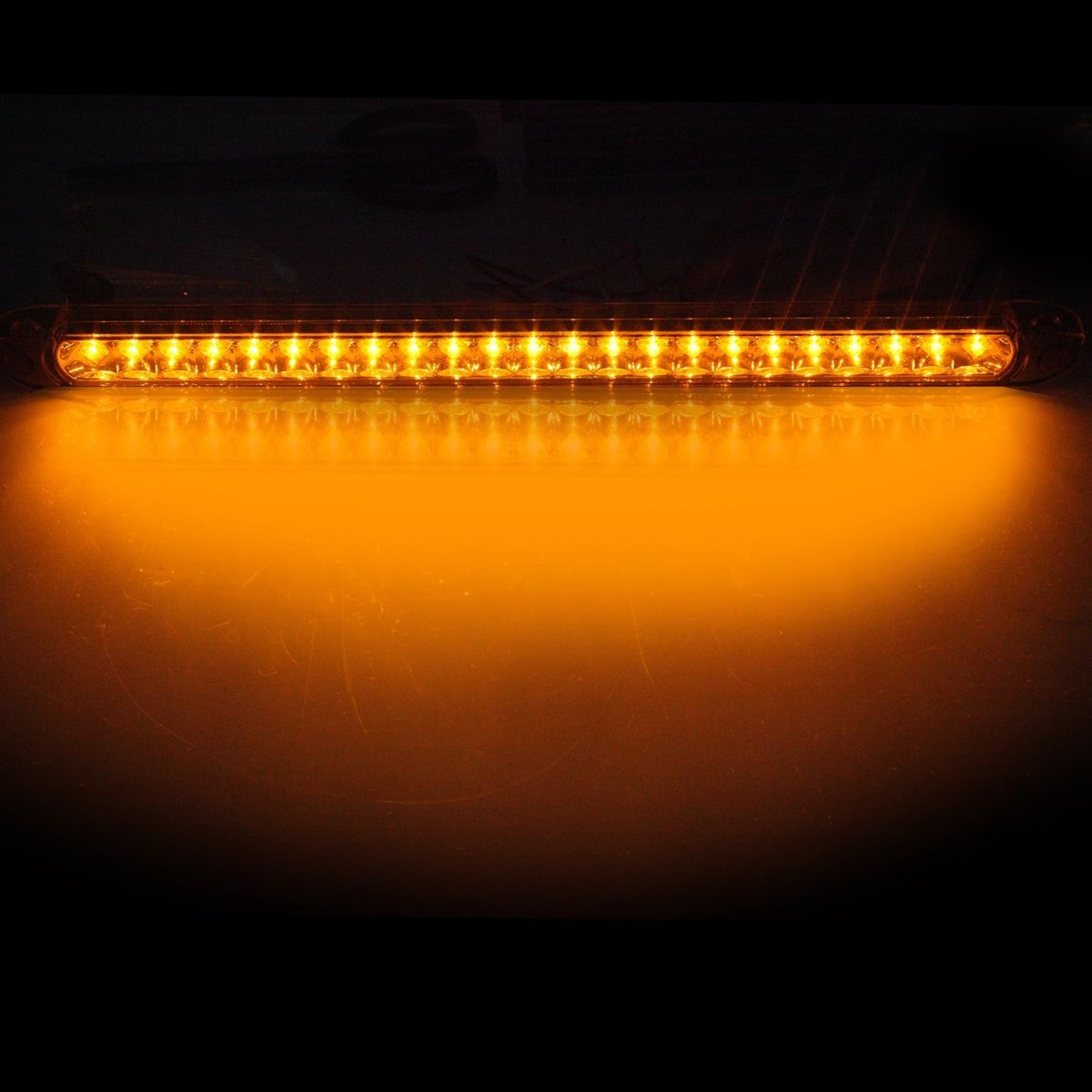 16in 23 Diodes Id Bar Stop Brake Turn Trailer Marker Light Amber Lens Universal Waterproof Clearance Side Lights For Truck Rv