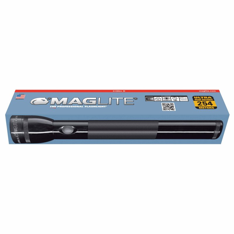 Maglite Heavy-duty Incandescent 3-cell D Flashlight In Display Box Black