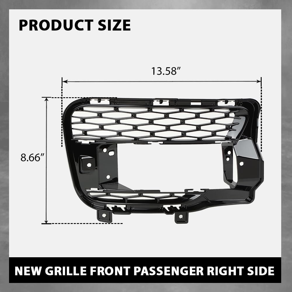 Grill Fog Light Cover Front Passenger Right Side For Land Rover Range Sport 2014-2017