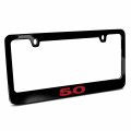 Ipick Image Made For Ford Mustang 5 0 In Red Black Metal License Plate Frame