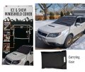 Auto Windshield Snow Cover 75 In X 42 Waterproof Winter Protector With Elastic Mirror Covers S Hook Wind Straps And Carrying