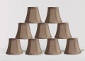 Urbanest Set Of 9 Chandelier Mini Lamp Shades 5-inch Bell Clip On Taupe 