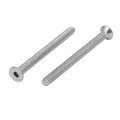 Uxcell M4x50mm 304 Stainless Steel Countersunk Flat Head Hex Socket Screws Din7991 20pcs