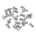 M8-1 25 X 14mm 20pcs Flat Round Head Screws 304 Stainless Steel Phillips Drive Machine Hardware Fastener For Furniture 