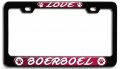 Love Boerboel Dogs Pets 3d Metal License Plate Frame Heavy Duty Steel Tag Holder For Auto Suv And Truck Universal Fit 12 X 6 In 