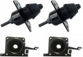 Hood Release 4 Pieces Set Upper And Lower Black Latches Assembl 20498998 20878648 20878651 82210369 Compatible With Vnl