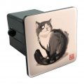 Cat Traditional Chinese Ink Painting Tow Trailer Hitch Cover Plug Insert