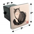 Cat Traditional Chinese Ink Painting Tow Trailer Hitch Cover Plug Insert