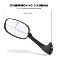 Minho Motorcycle Black Rear View Mirrors Fairing Side Accessories For Yzf R1 1998-2008 R6 1998-2007