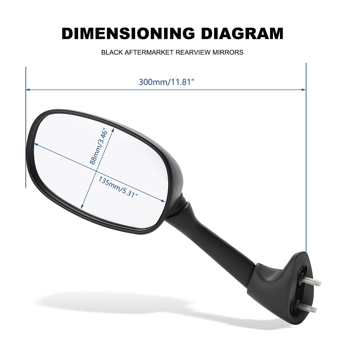 Minho Motorcycle Black Rear View Mirrors Fairing Side Accessories For Yzf R1 1998-2008 R6 1998-2007