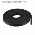 Uxcell Solid Rectangle Rubber Seal Strip 20mm Wide 10mm Thick 3 Meters Long Black