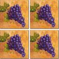 Grapes Cabernet By Joanne Morris Margosian Ceramic Accent Tile Set 4 25 X Kitchen Backsplash 