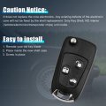 Uxcell Car Replacement Key Fob Shell Case For Ford Mondeo Fiesta Focus 3 Button Black