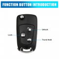 Uxcell Car Replacement Key Fob Shell Case For Ford Mondeo Fiesta Focus 3 Button Black