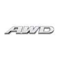 3d Chrome Metal Awd Car Emblem Large All Wheel Drive Logo Badge Off Road Sticker Pickup Truck Decal Silver