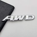 3d Chrome Metal Awd Car Emblem Large All Wheel Drive Logo Badge Off Road Sticker Pickup Truck Decal Silver